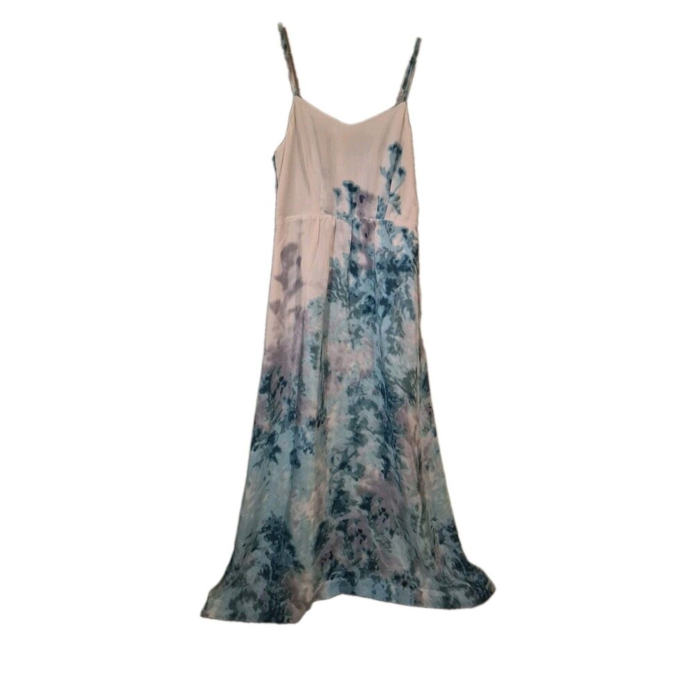 Moulinette Soeurs Anthropologie Wave Wash Silk Maxi Dress 4 Fairy Isle Romantic - Picture 2 of 9